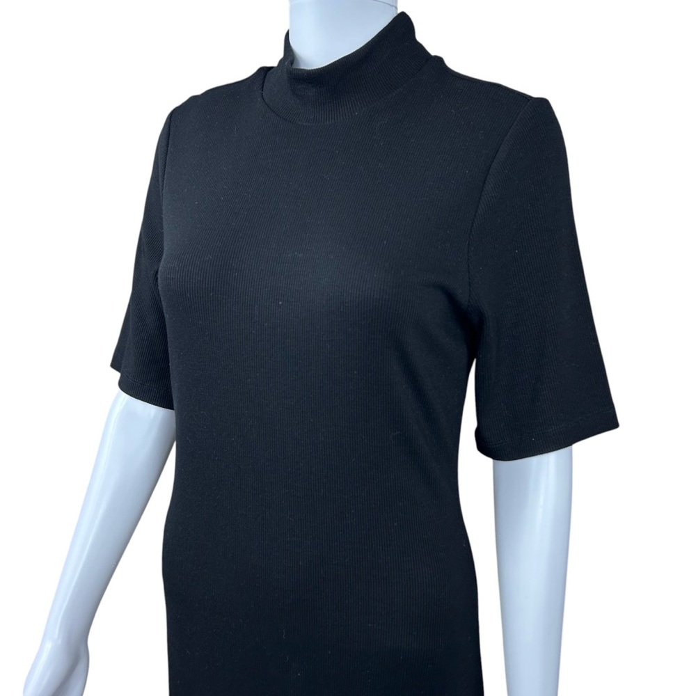 Marine Layer Lexi Rib Mock Neck Midi Dress Size LARGE Preppy QuietLuxury - Picture 6 of 16
